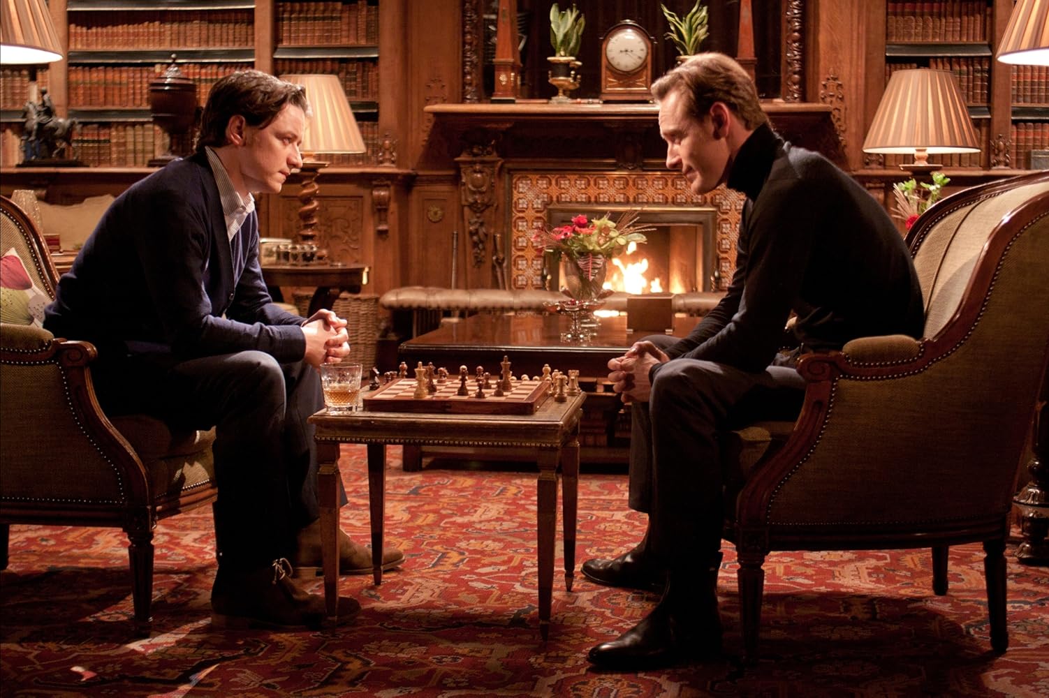 James McAvoy and Michael Fassbender in X: First Class (2011)