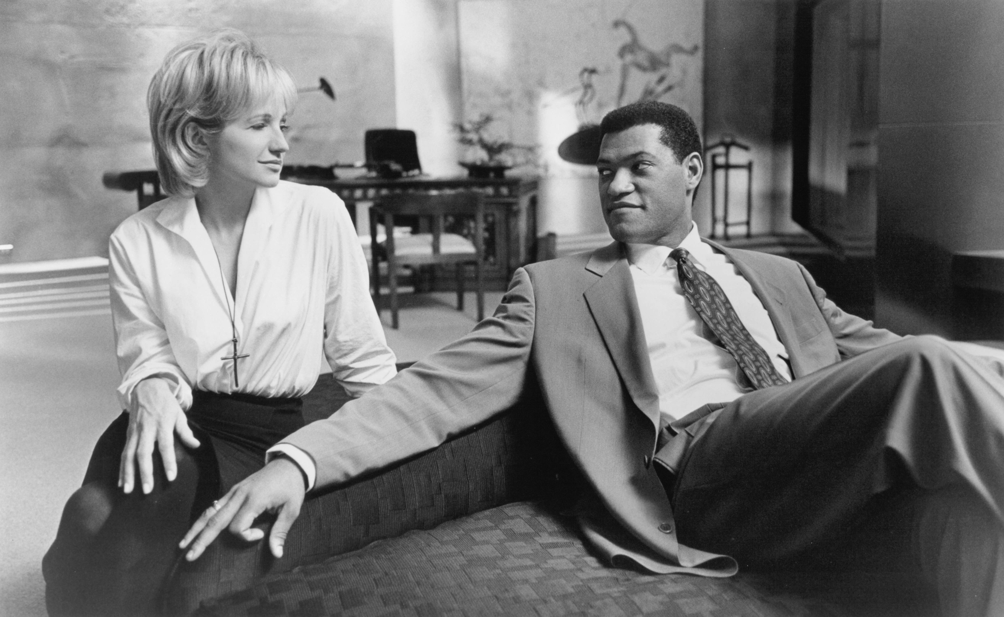 Ellen Barkin and Laurence Fishburne in Bad Company (1995)