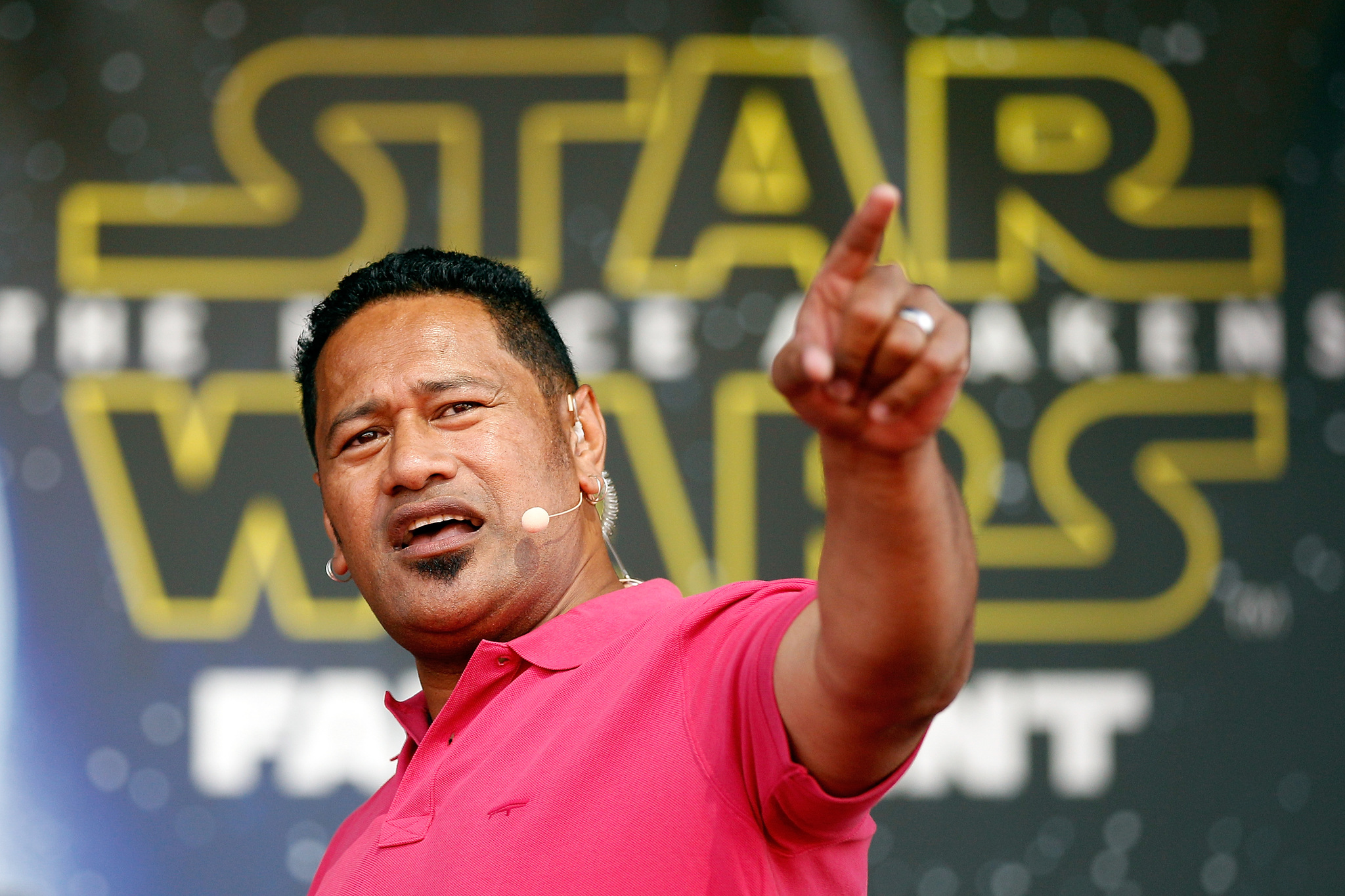 Jay Laga'aia at an event for Star Wars: Episode VII - The Force Awakens (2015)