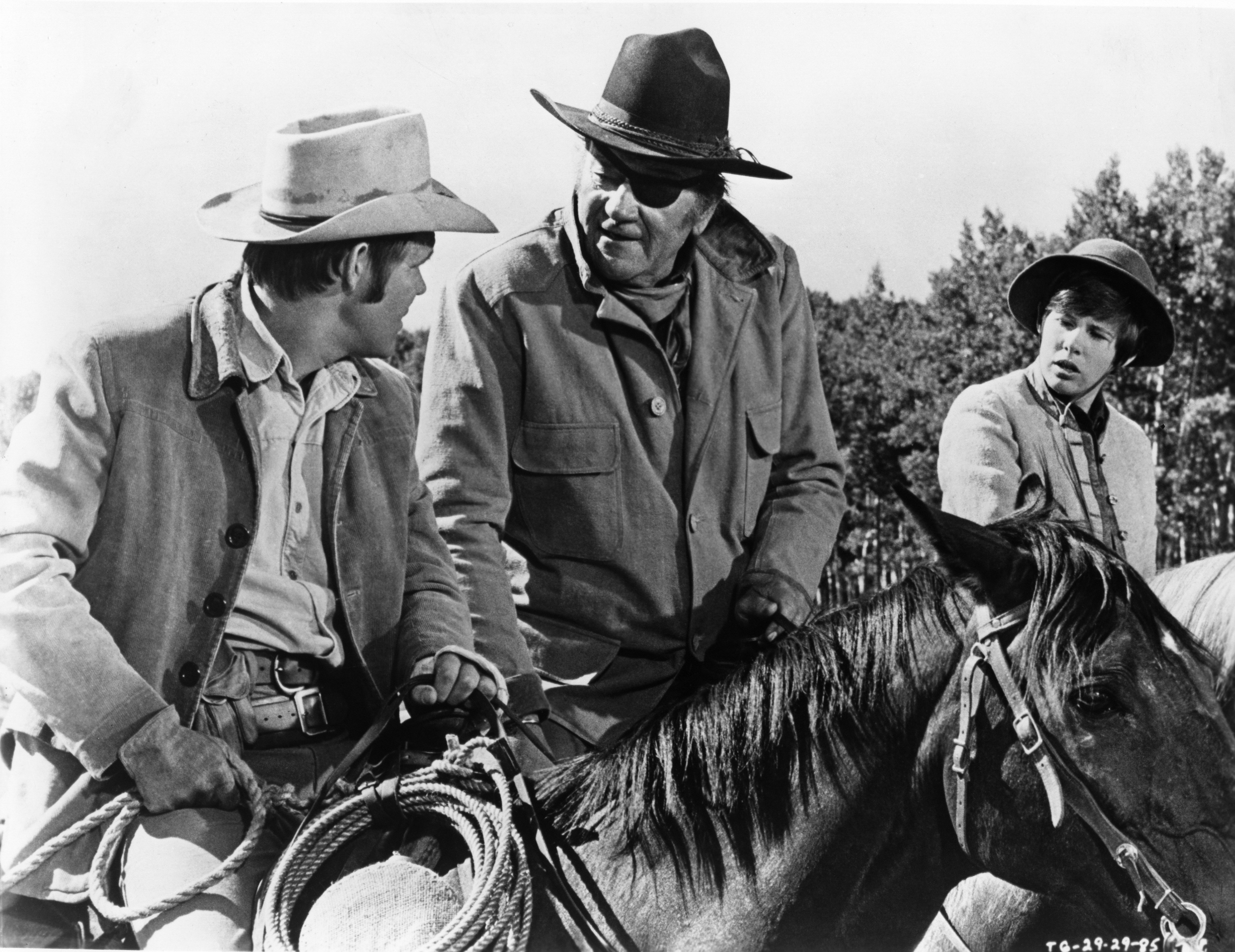 John Wayne, Glen Campbell, and Kim Darby in True Grit (1969)