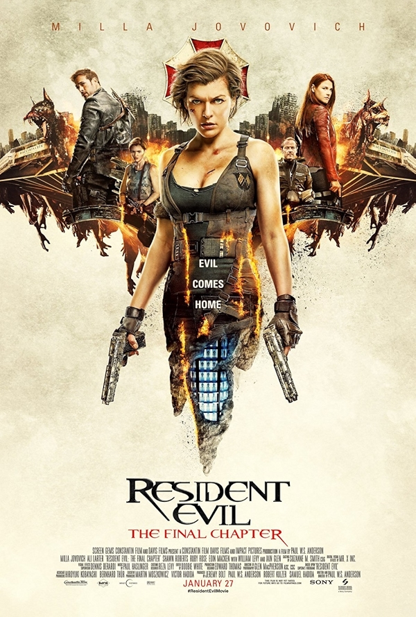 Movie poster for RESIDENT EVIL 6: THE FINAL CHAPTER (UA rated)