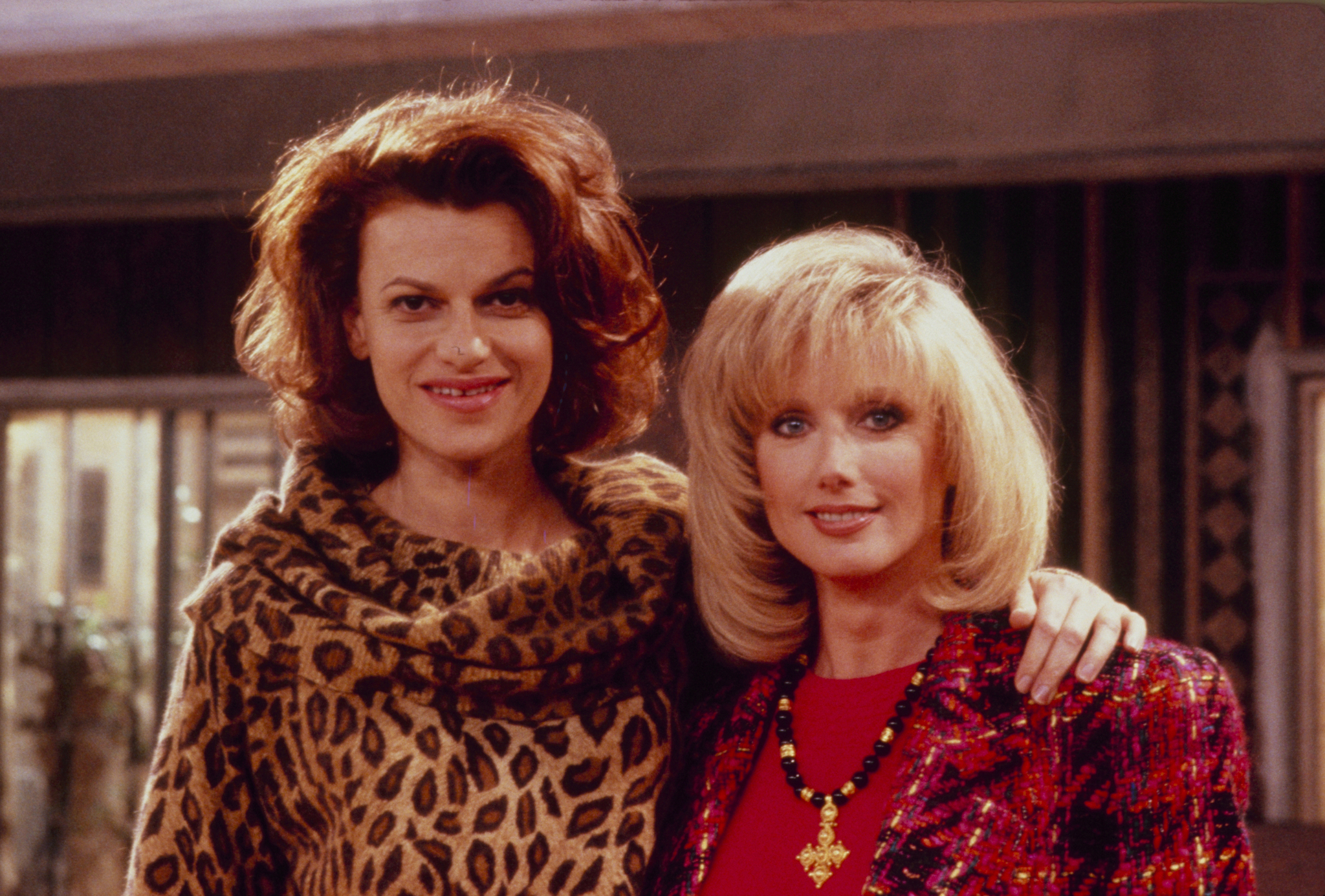 Morgan Fairchild and Sandra Bernhard in Roseanne (1988)