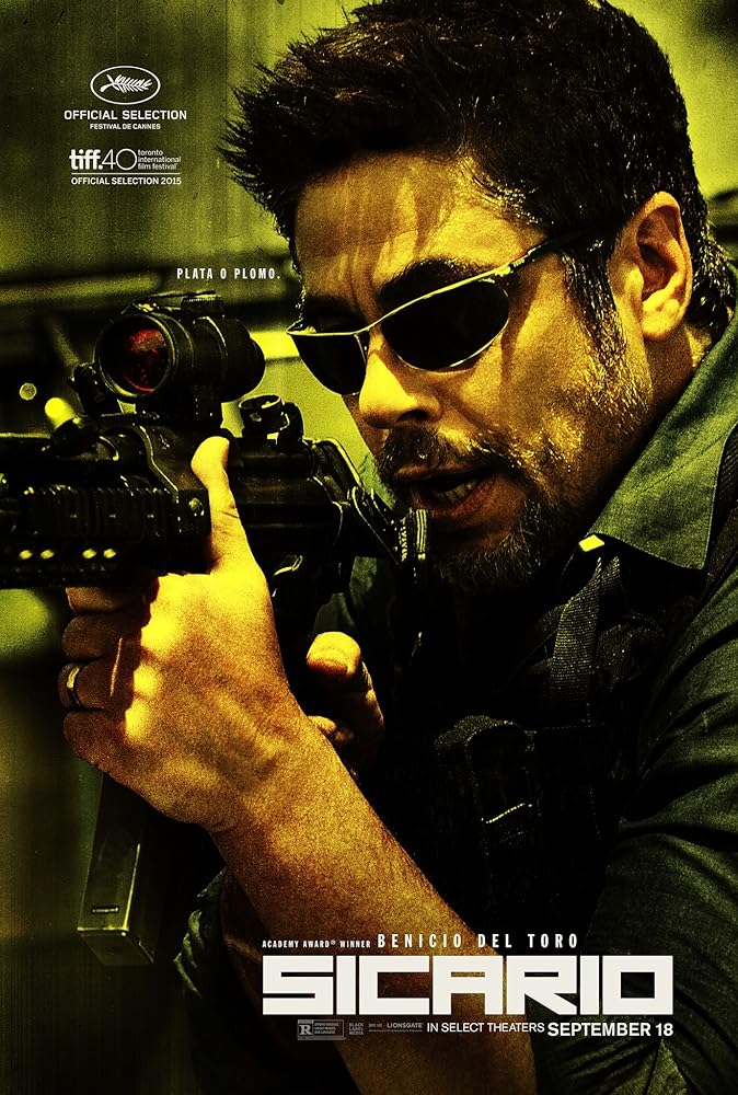 Benicio Del Toro di dalam film Sicario