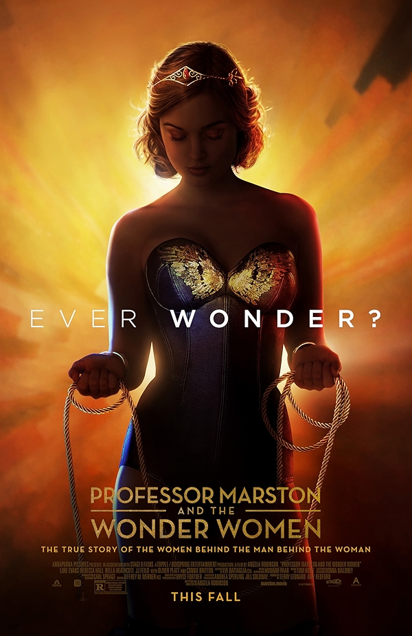 Movie poster for PROFESSOR MARSTON AND THE WONDER WOMEN (UA rated)