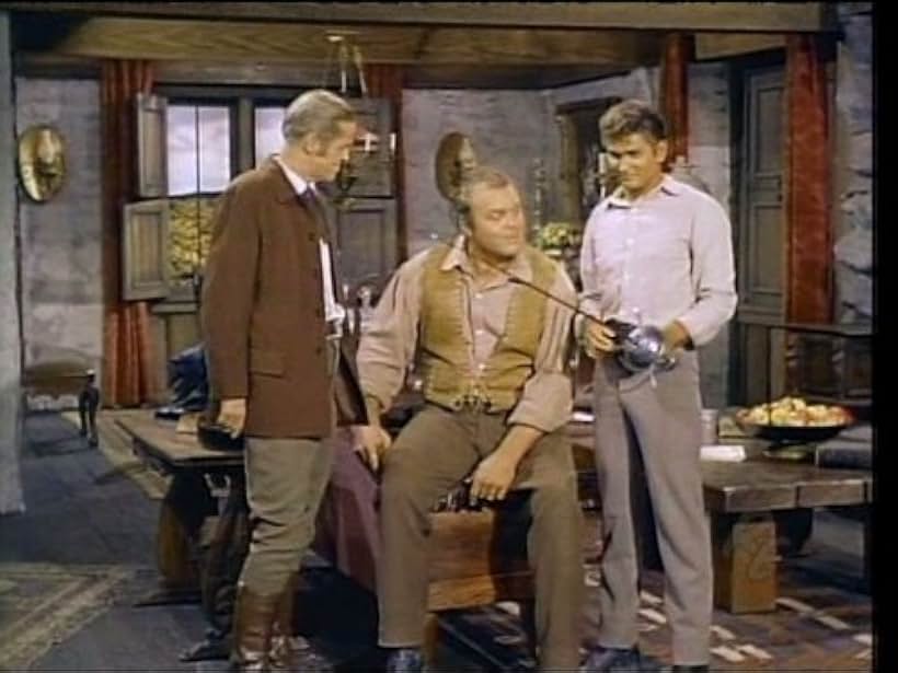 Michael Landon, Dan Duryea, and Dan Blocker in Bonanza (1959)