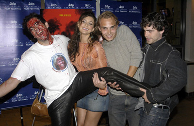 Joey Kern, Eli Roth, Rider Strong, and Cerina Vincent at an event for Cabin Fever (2002)