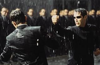 Keanu Reeves and Hugo Weaving in The Matrix Revolutions (2003)