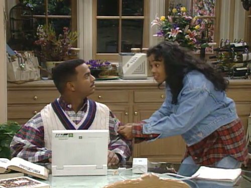 Tatyana Ali and Alfonso Ribeiro in The Fresh Prince of Bel-Air (1990)