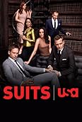 Rick Hoffman, Gabriel Macht, Gina Torres, Patrick J. Adams, Sarah Rafferty, and Meghan Markle in Suits (2011)