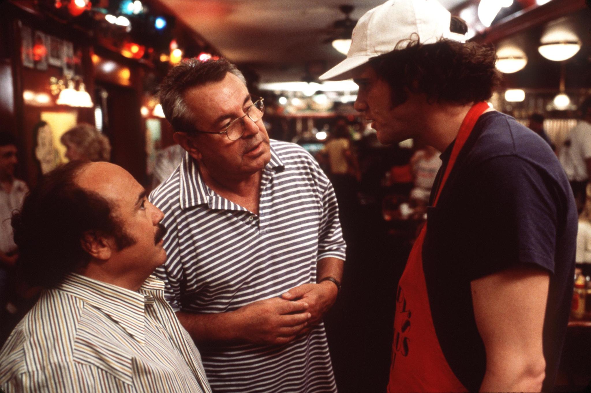 Jim Carrey, Danny DeVito, and Milos Forman in Man on the Moon (1999)