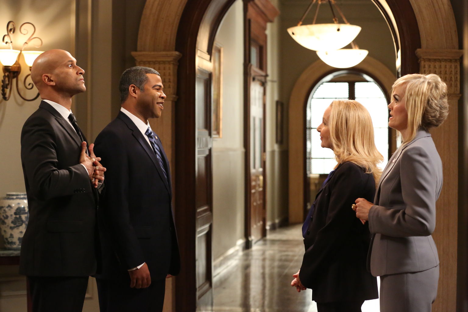 Kate Burton, Stephnie Weir, Keegan-Michael Key, and Jordan Peele in Key and Peele (2012)