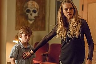 Teresa Palmer and Gabriel Bateman in Lights Out (2016)