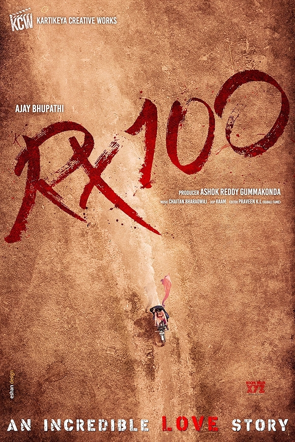 Movie poster for RX 100 (UA 16+ rated)