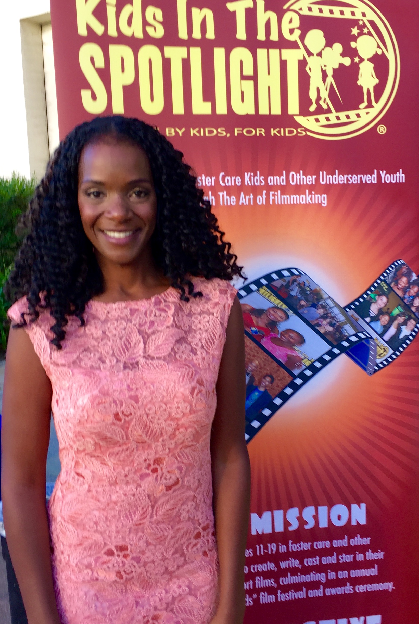 Kelsey Scott serves as celebrity red carpet correspondent at the Kids in the Spotlight awards ceremony and screening. 