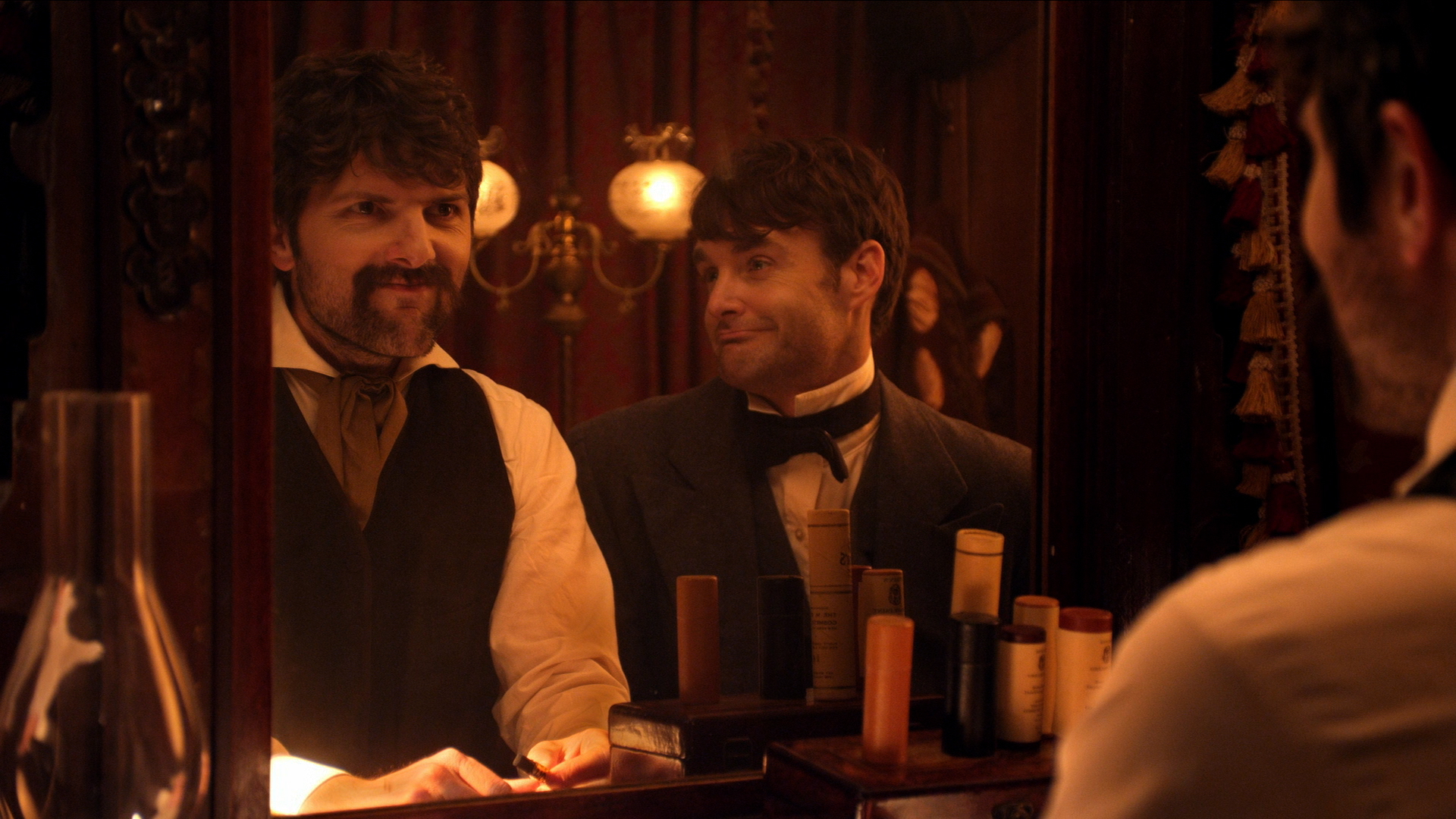 Adam Scott and Will Forte in Drunk History (2013)