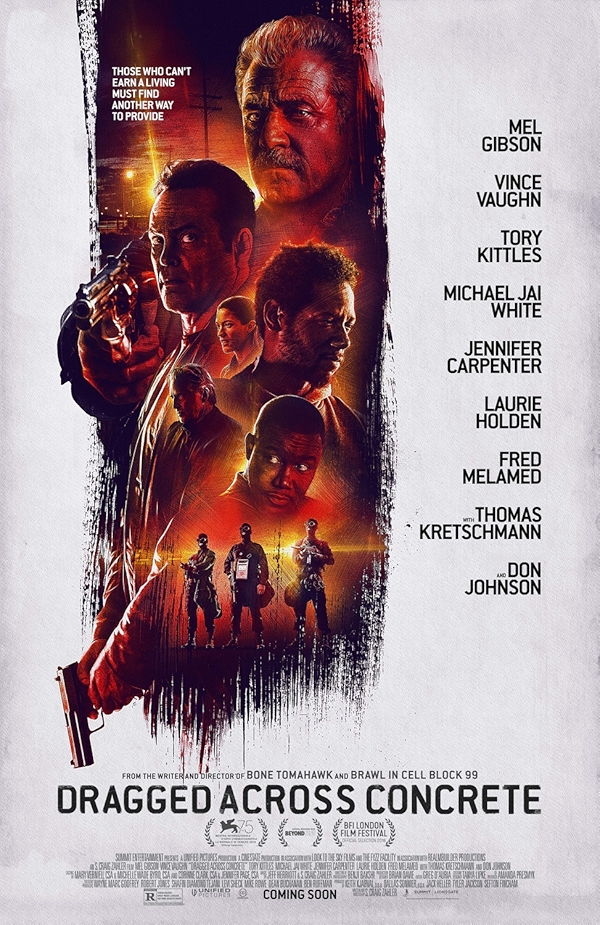 Movie poster for DRAGGED ACROSS CONCRETE (A rated)