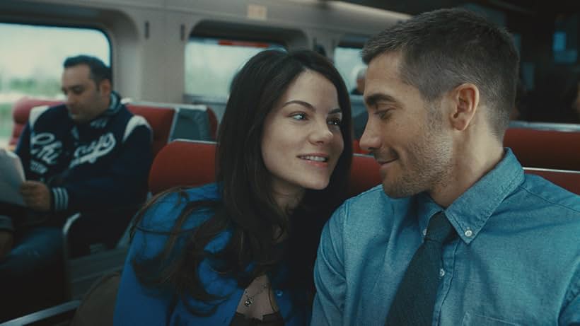Jake Gyllenhaal, Russell Peters, and Michelle Monaghan in Source Code (2011)