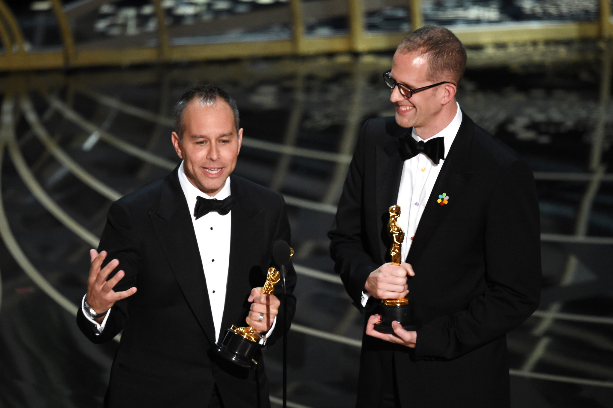 Pete Docter and Jonas Rivera at an event for The Oscars (2016)