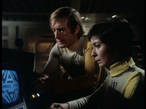 Zienia Merton and Nick Tate in Space: 1999 (1975)