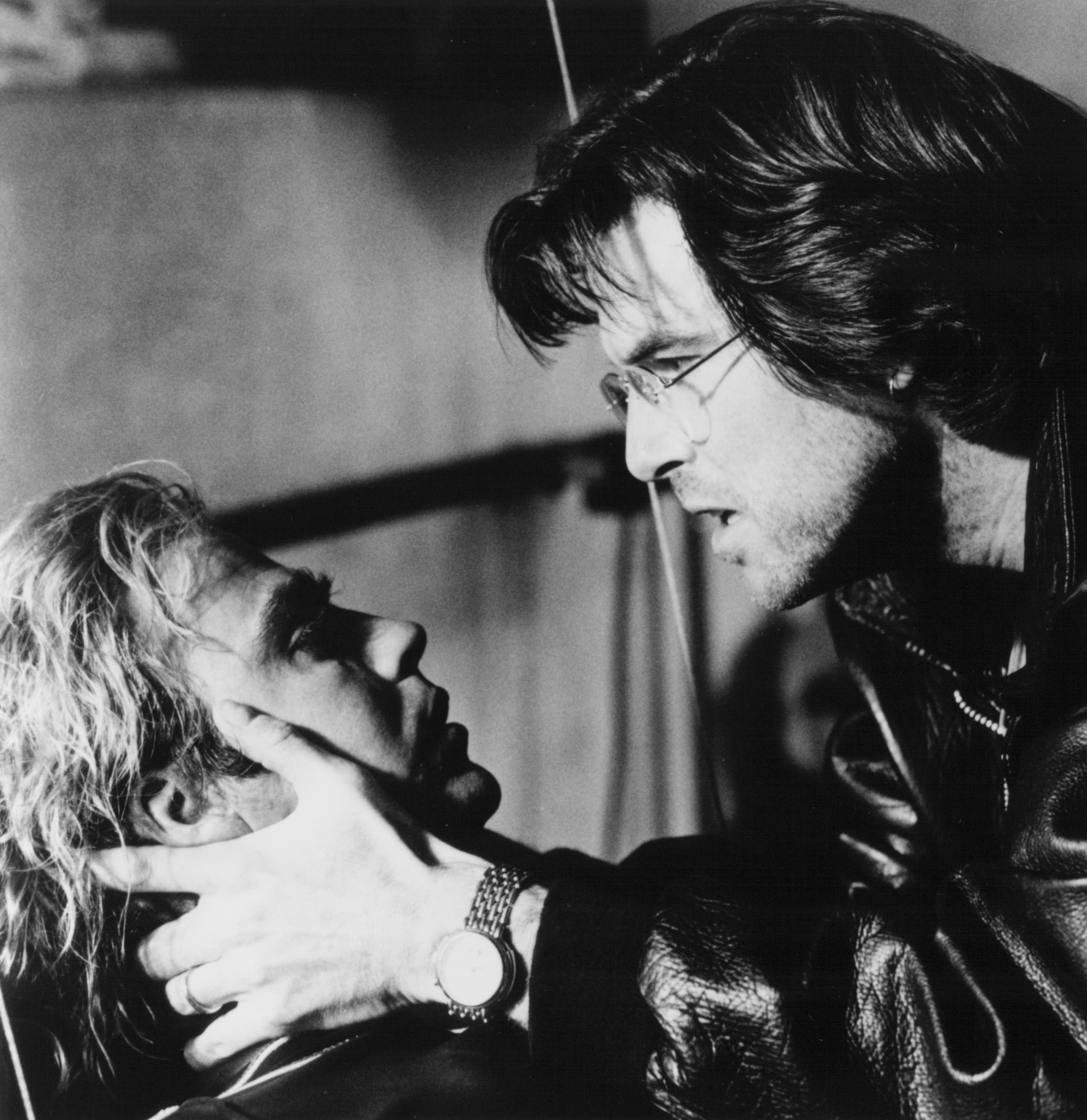 Pierce Brosnan and Jeff Fahey in The Lawnmower Man (1992)