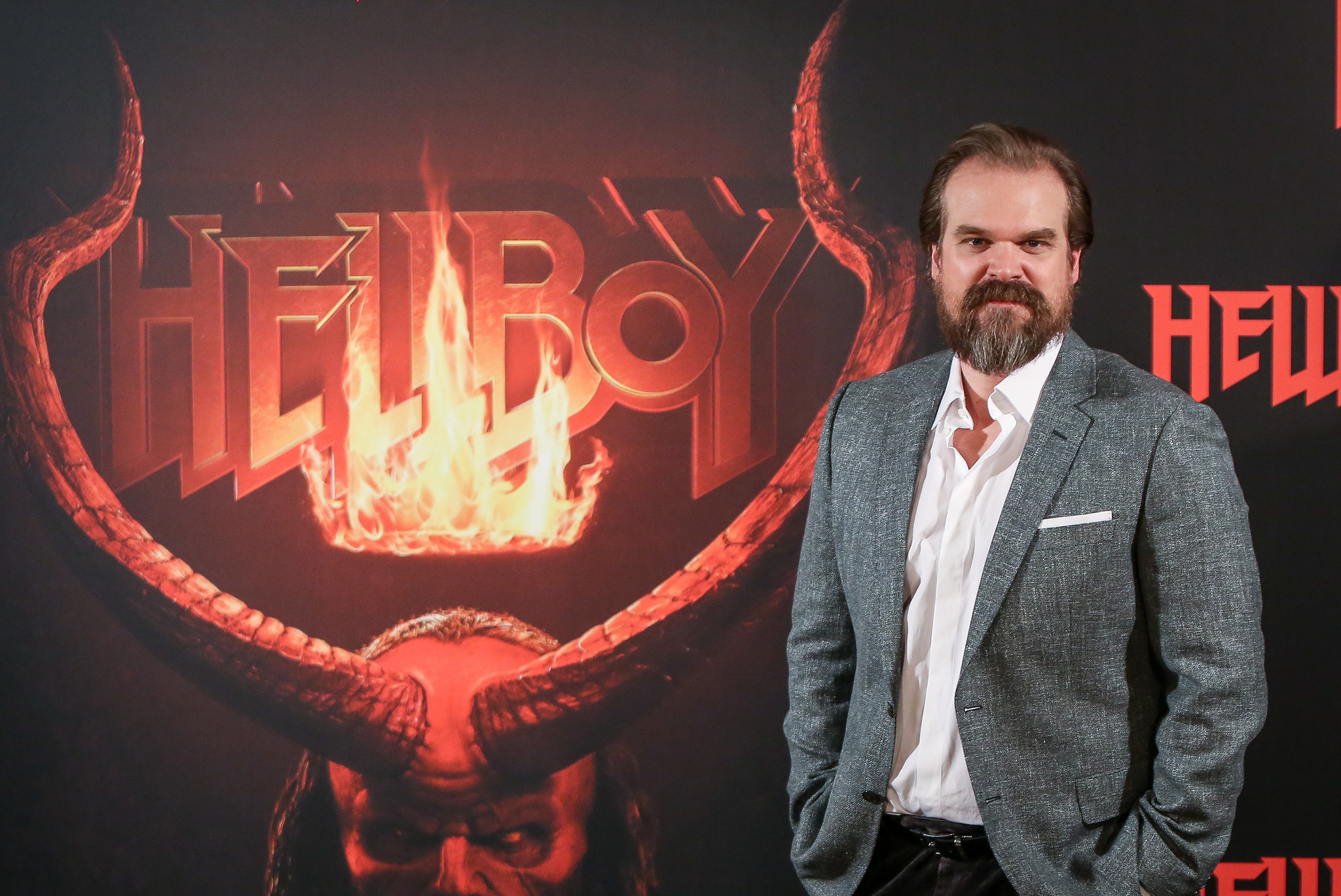 David Harbour at an event for Hellboy (2019)