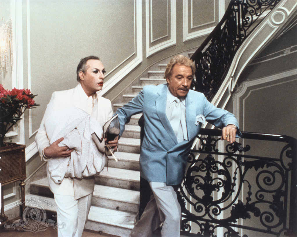 Michel Serrault and Ugo Tognazzi in La Cage aux Folles II (1980)