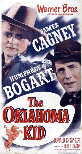 Humphrey Bogart and James Cagney in The Oklahoma Kid (1939)