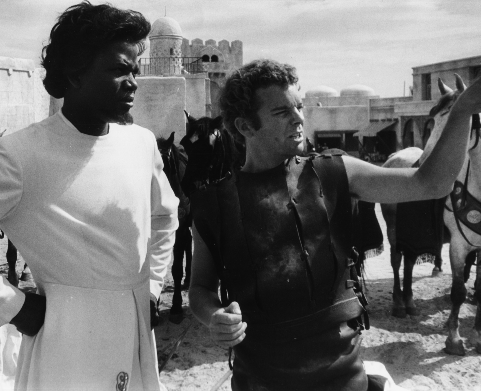 Sidney Poitier and Russ Tamblyn in The Long Ships (1964)