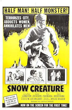 The Snow Creature movie Poster