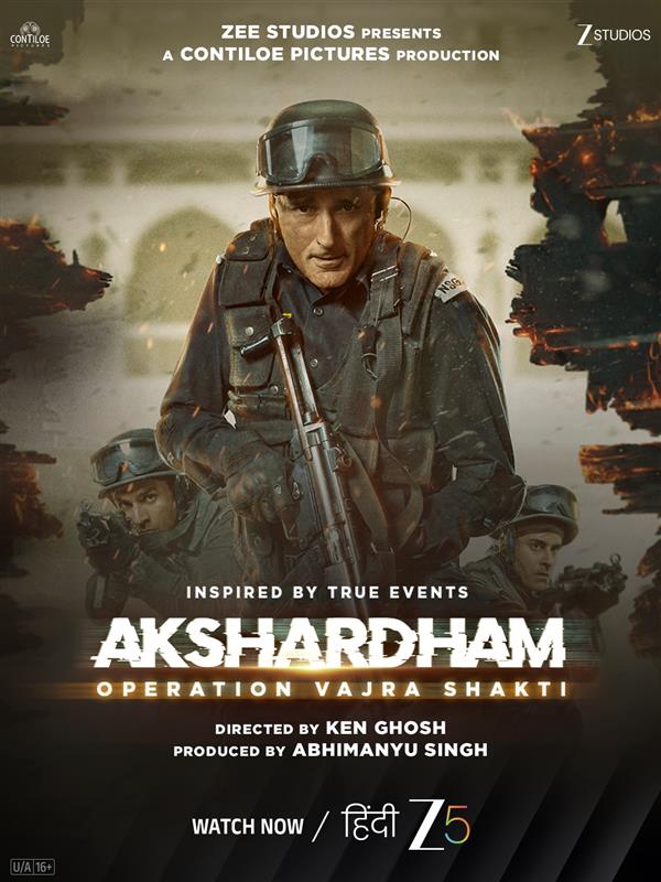 Akshardham: Operation Vajra Shakti (2025) Official Movie Poster - Hindi Action Thriller Official Poster for Akshardham: Operation Vajra Shakti (2025) Hindi Thriller