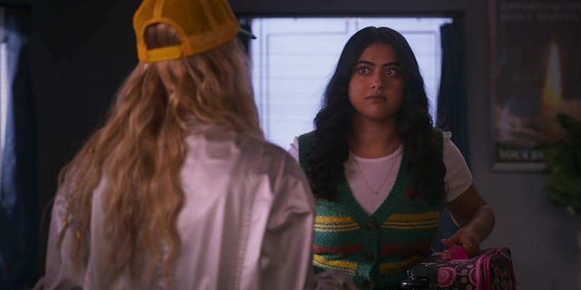 Emma Roberts and Kuhoo Verma in Space Cadet (2024)