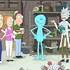 Sarah Chalke, Spencer Grammer, Chris Parnell, and Justin Roiland in Rick and Morty (2013)
