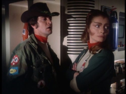 Patrick Mower and Catherine Schell in Space: 1999 (1975)