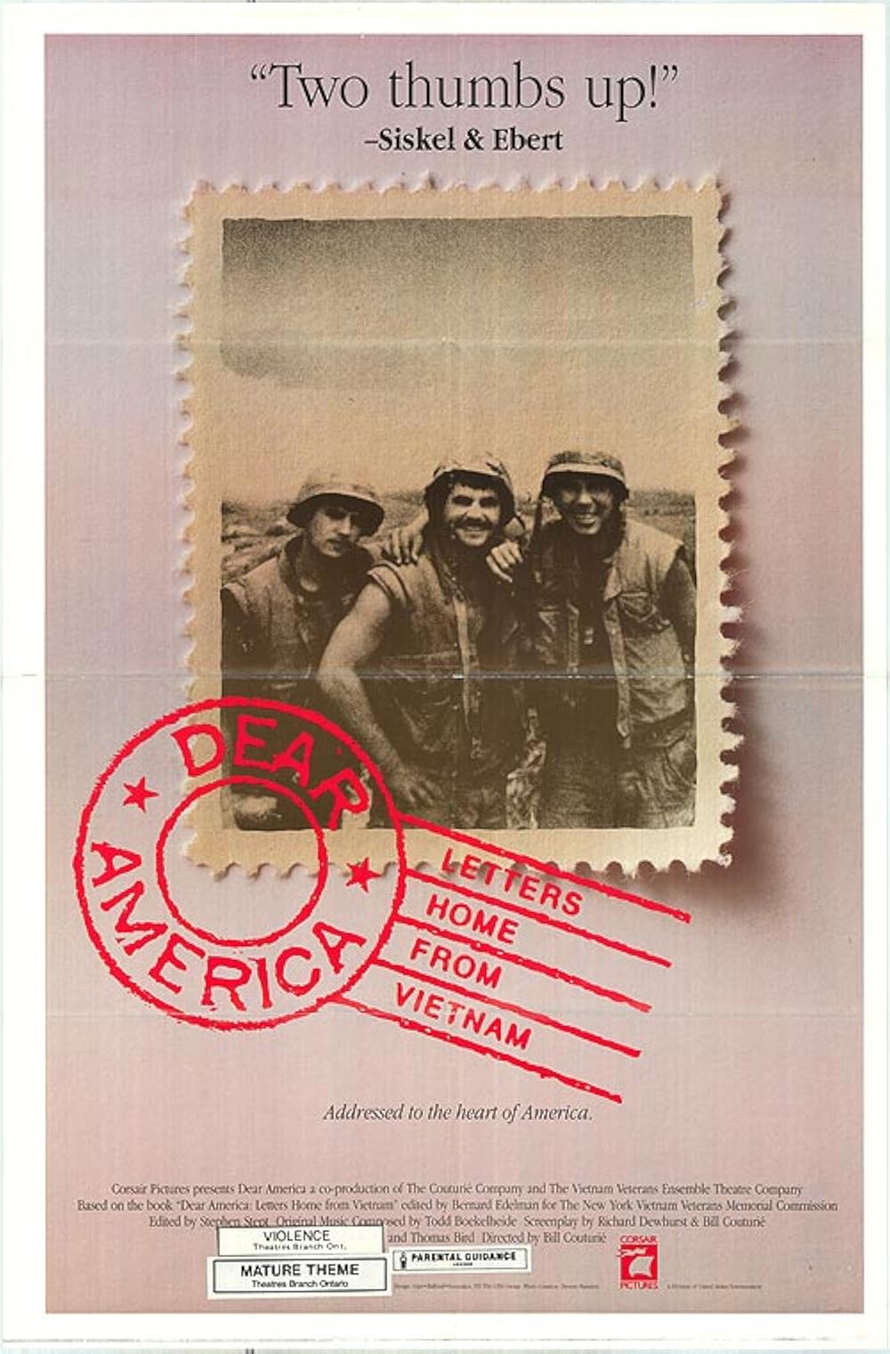 Dear America Letters Home from Vietnam (TV Movie 1987) IMDb