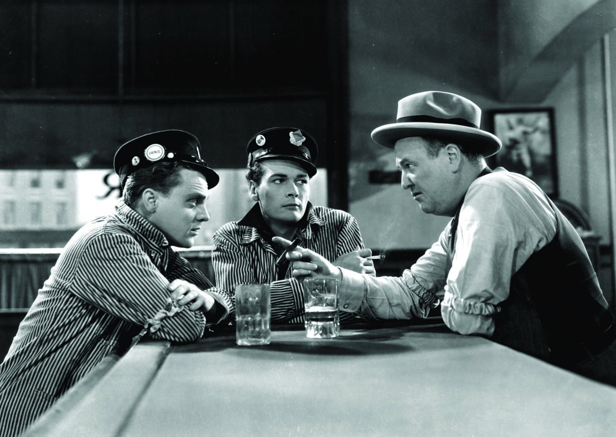 James Cagney, Robert Emmett O'Connor, and Edward Woods in The Public Enemy (1931)