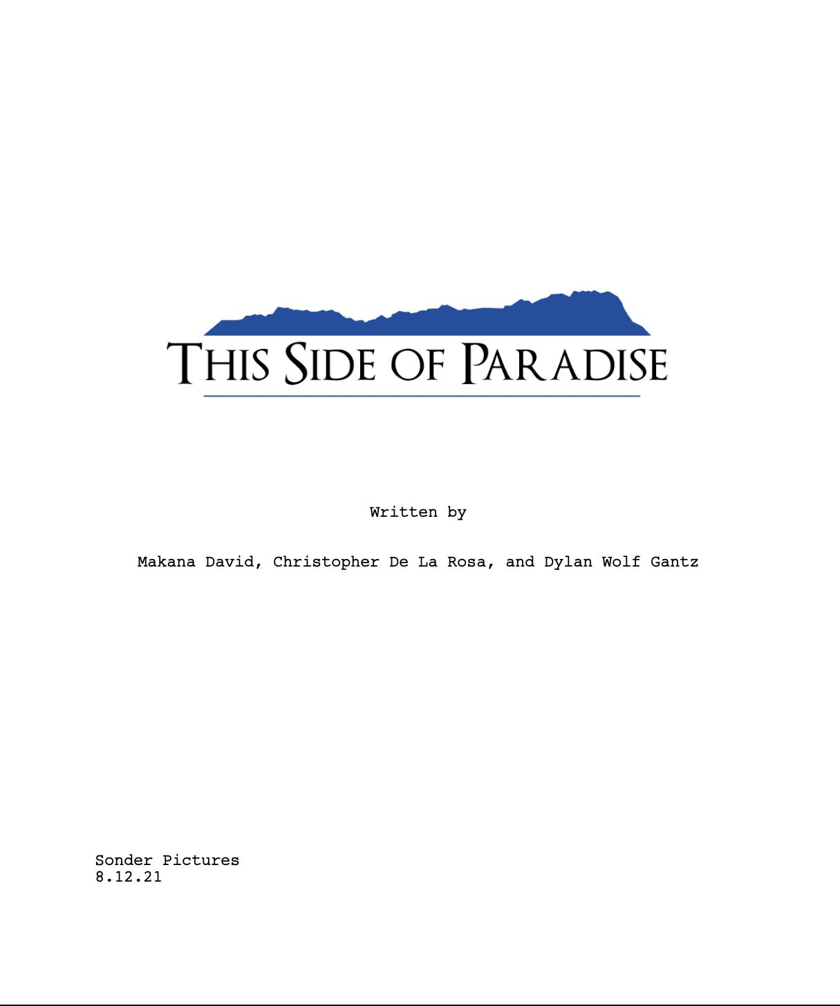 This Side of Paradise (Short 1999) - IMDb