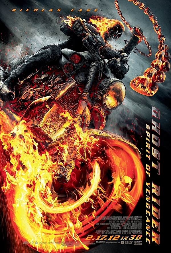 Movie poster for GHOST RIDER: SPIRIT OF VENGEANCE (UA rated)