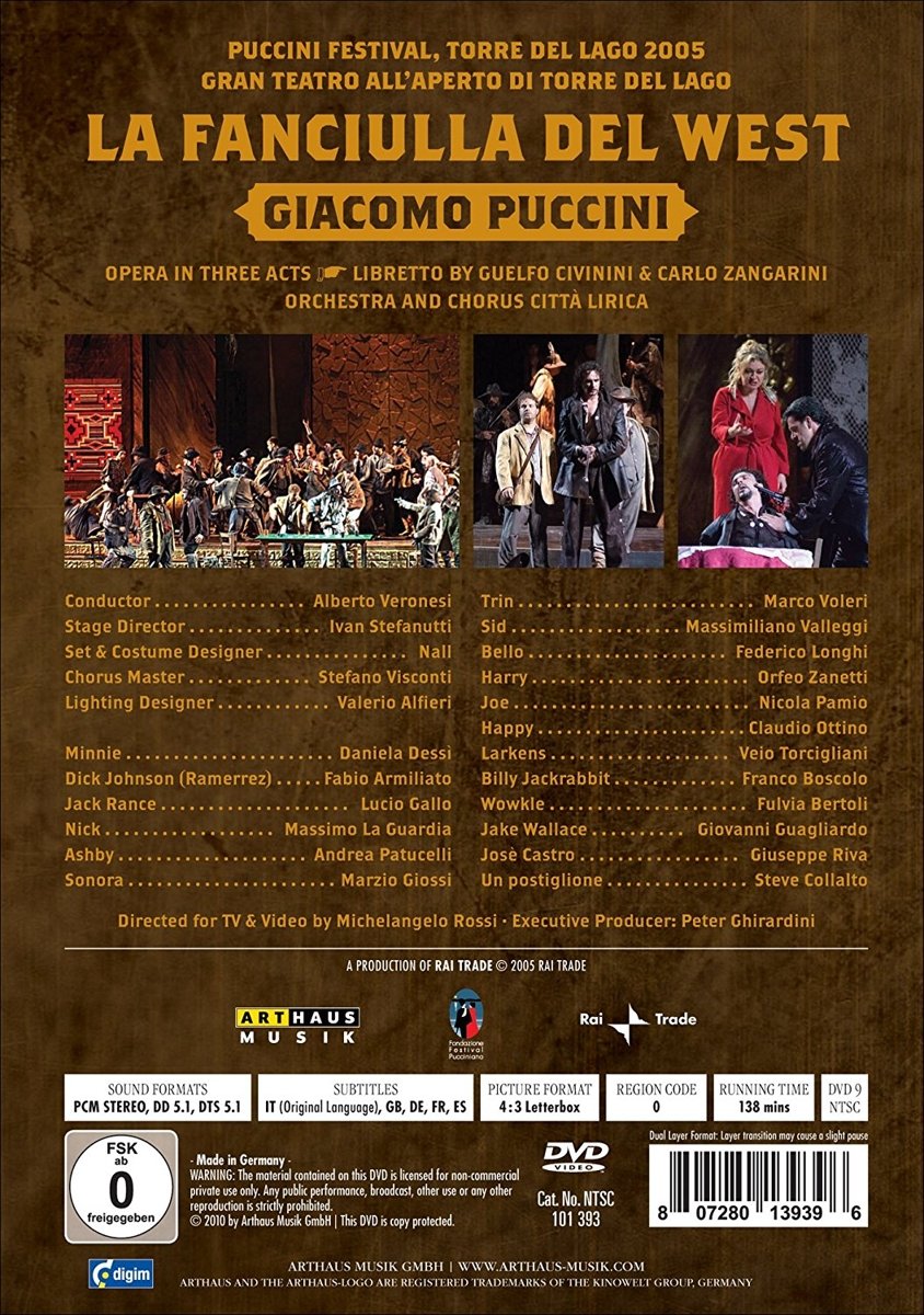 その他 Fanciulla Del West / [DVD] [Import] Amazon.com: Puccini: La Fanciulla del West : Giacomo Puccini