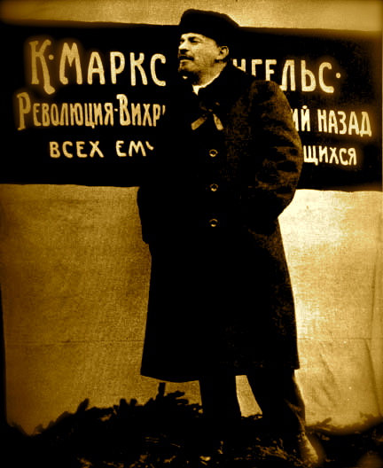 A Still of V.I. Lenin in this film which was dedicated to the October Revolution. V.I. Lenin(30 December 1922  21 January 1924) was the leader of the first Scientific Socialist States, Soviet Union.  