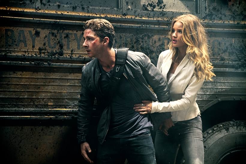 Shia LaBeouf and Rosie Huntington-Whiteley in Transformers: Dark of the Moon (2011)