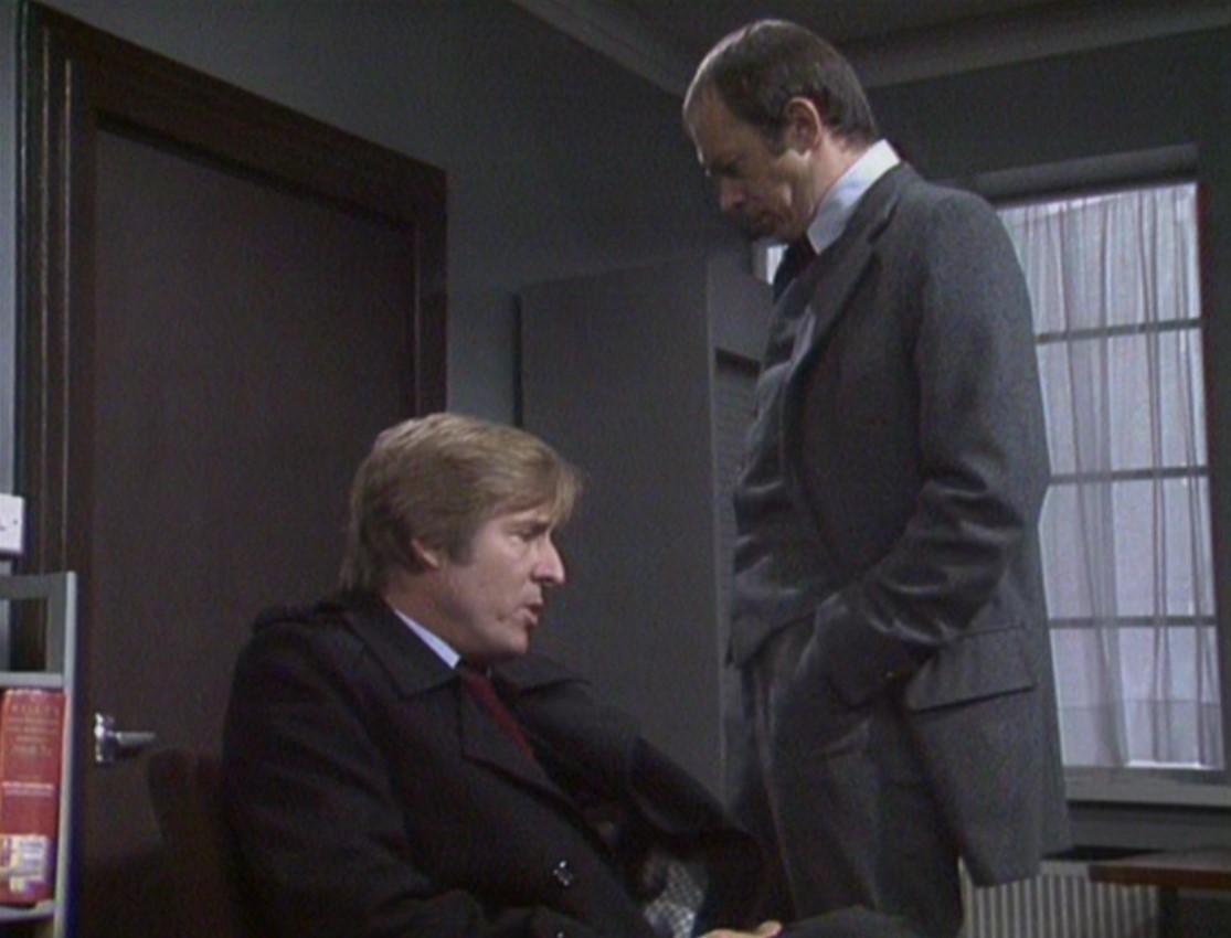 Roy Marsden and Bob Sherman in First Principles (1978)