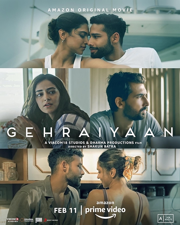 Movie poster for GEHRAIYAAN (UA rated)
