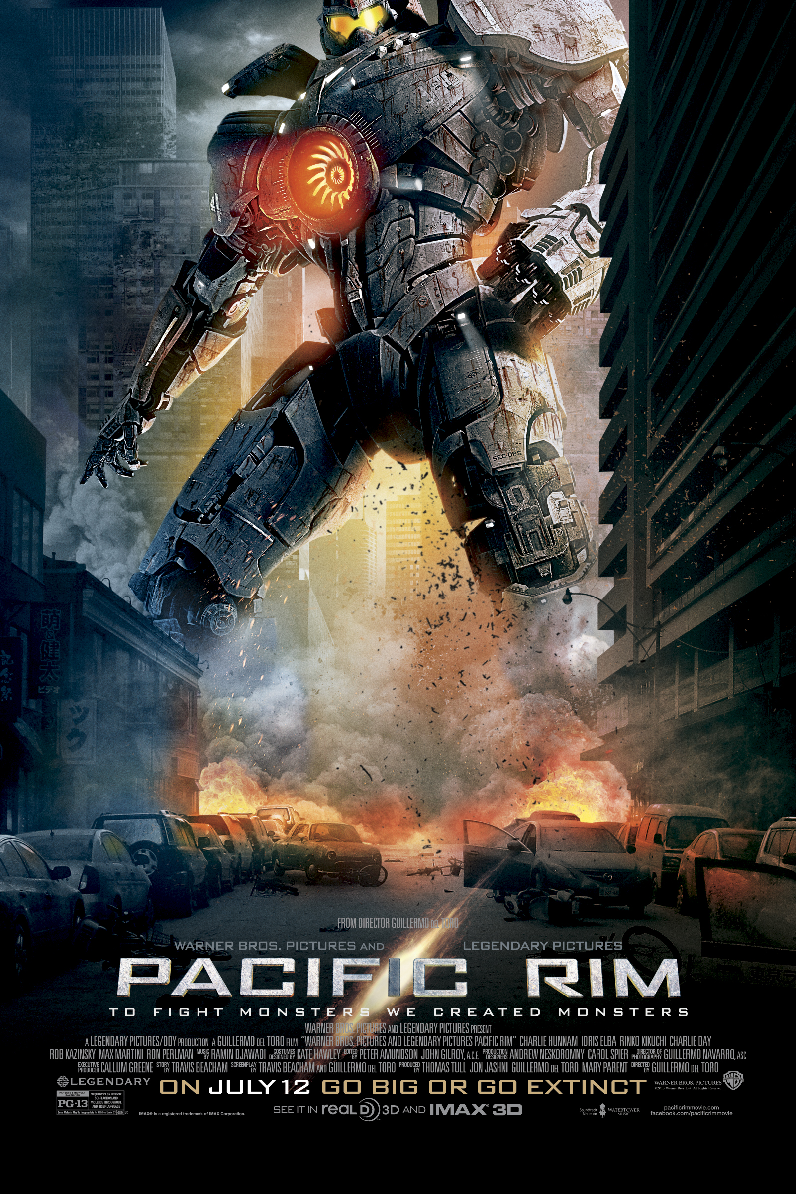 Pacific rim ポスター PACIFIC RIM DAMAGED JAEGER ON BEACH 2013 FILM MOVIE CINEMA