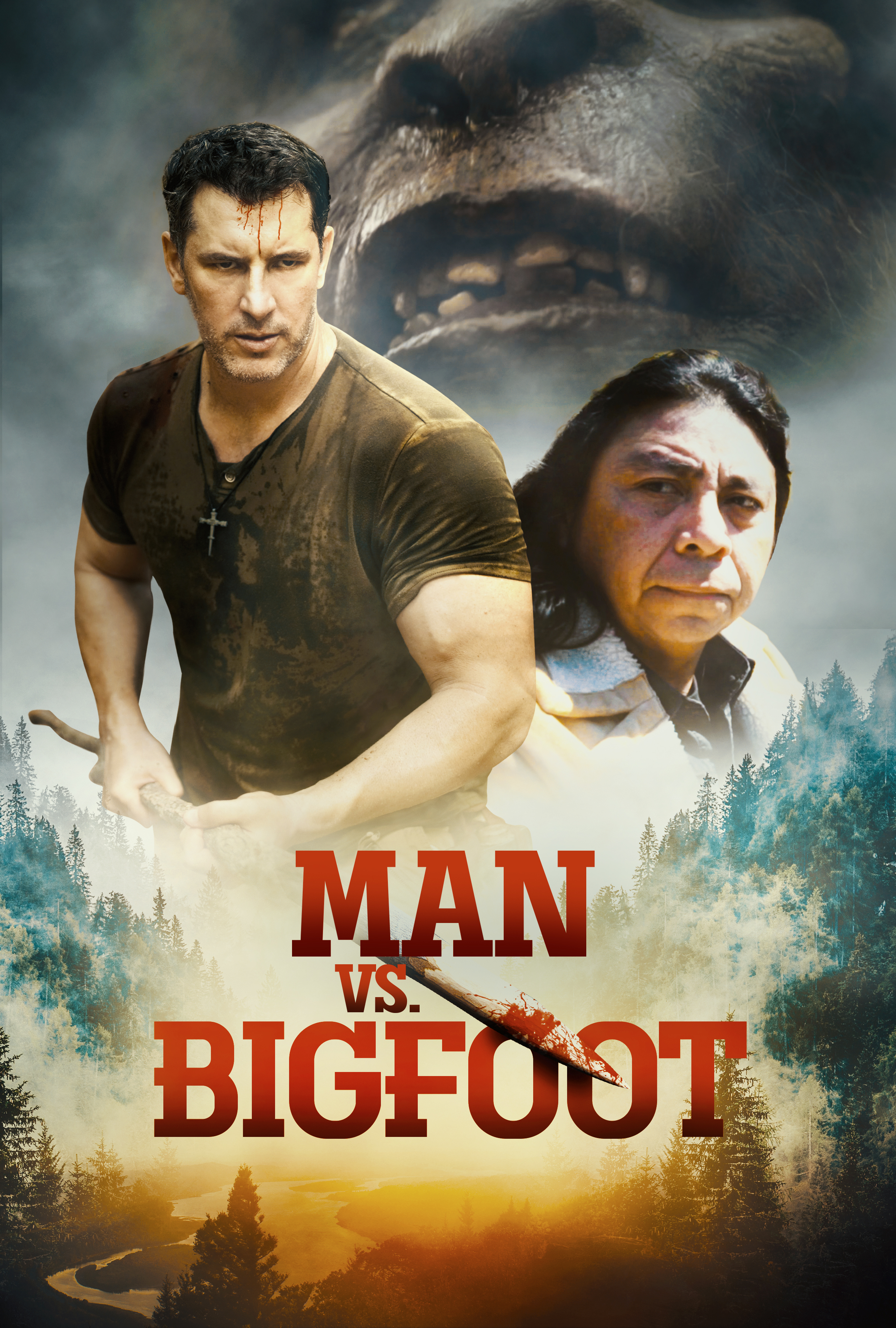 Poster of Man vs Bigfoot