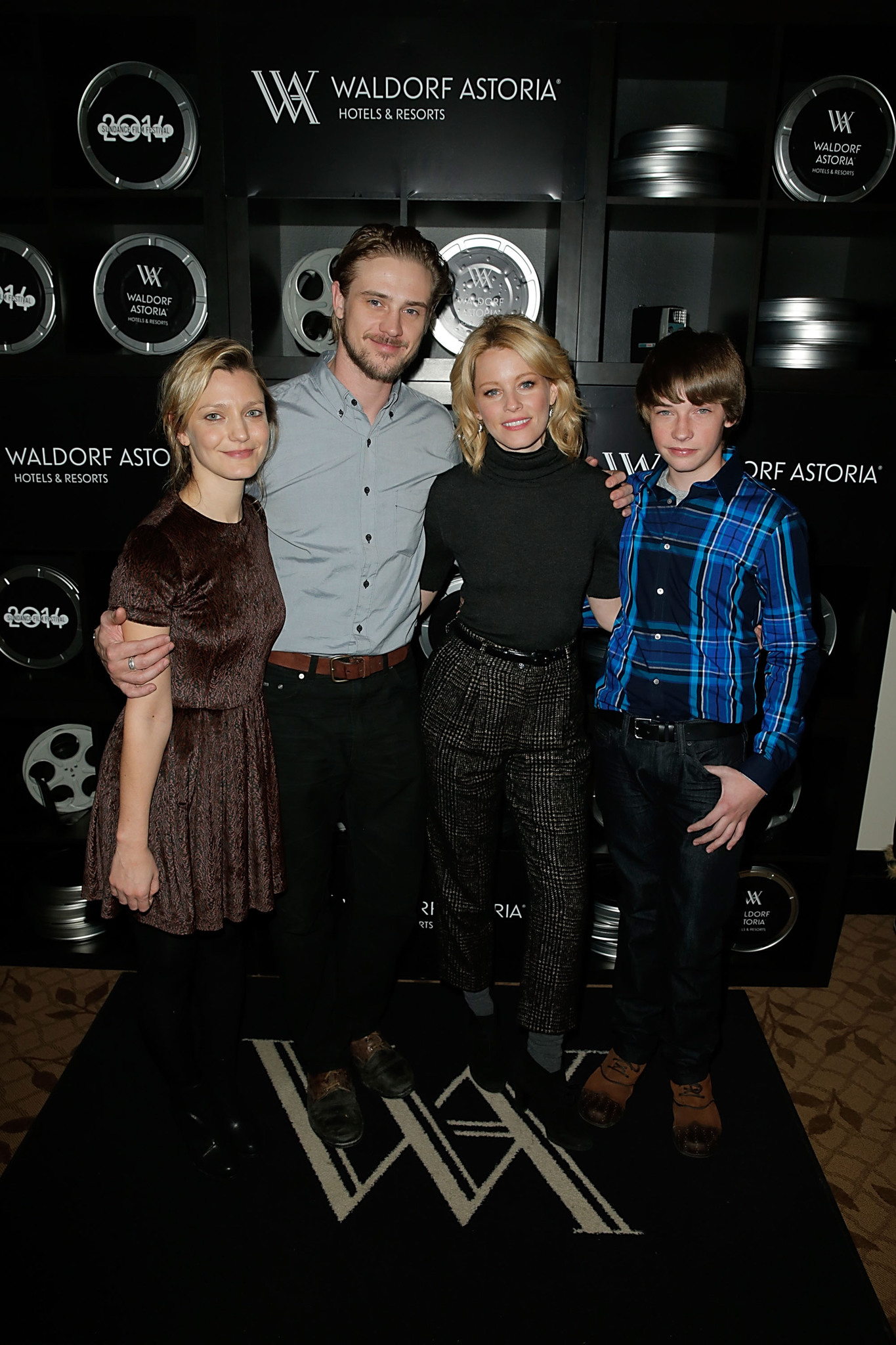 Elizabeth Banks, Boyd Holbrook, and Jacob Lofland at an event for Little Accidents (2014)