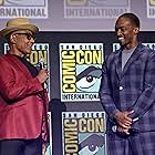 Giancarlo Esposito and Anthony Mackie at an event for Captain America: Brave New World (2025)