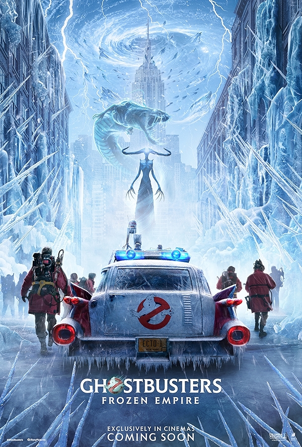 Movie poster for GHOSTBUSTERS FROZEN EMPIRE (UA rated)