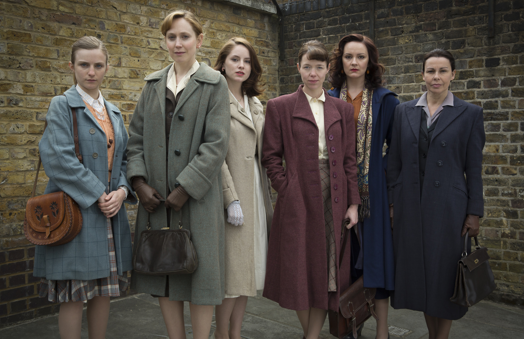 Julie Graham, Hattie Morahan, Rachael Stirling, Anna Maxwell Martin, Sophie Rundle, and Faye Marsay in The Bletchley Circle (2012)