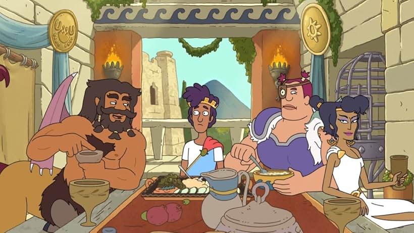 Matt Berry, Richard Ayoade, Duncan Trussell, and Pam Murphy in Krapopolis (2023)