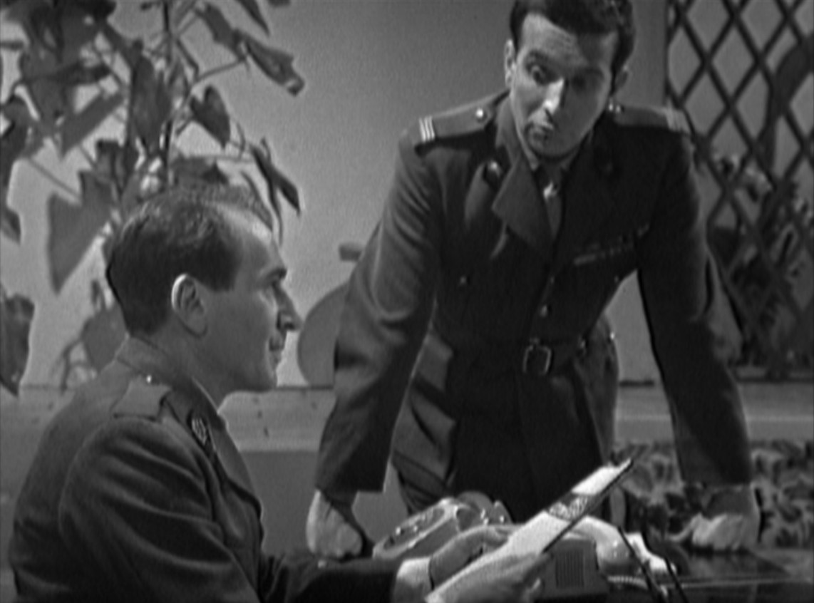 Nicholas Courtney and Leonard Sachs in Confidential Report (1965)